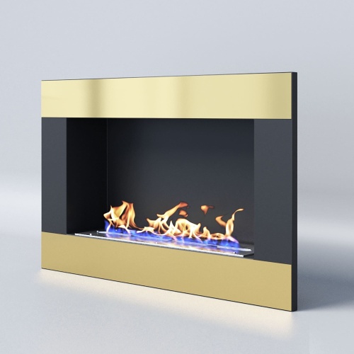 Биокамин "Русский огонь" Голд 800V встраиваемый (высота 500мм.) с защитным стеклом
