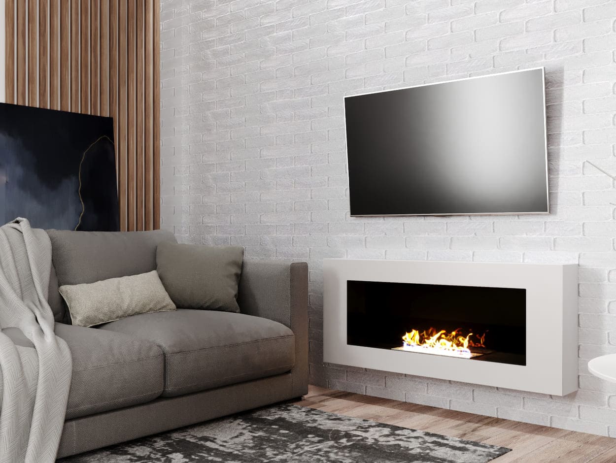 Биокамин "Русский огонь" Лайт Бланк 1200N с защитным и декоративным стеклом по цене 36 350 руб.