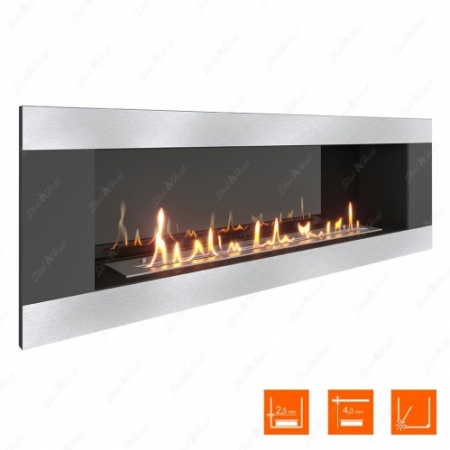 Биокамин SteelHeat LONG-H 1200 XL стемалит по цене 49 264 руб.