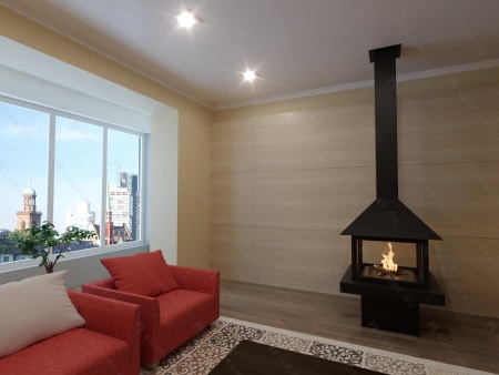 Островной биокамин Lux Fire Куб 850 по цене 391 133 руб.