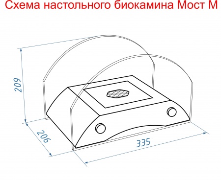 Настольный биокамин Lux Fire "Царский мост" M Чёрный Настольный биокамин Lux Fire "Царский мост" M Чёрный по цене 13 305 руб.