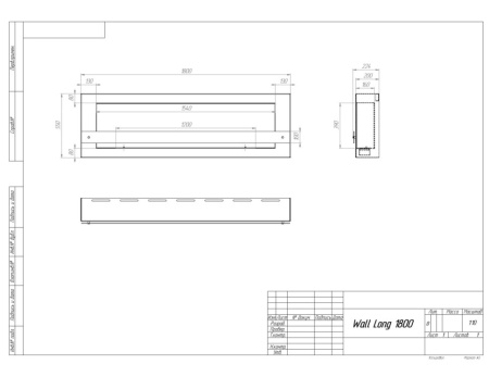 Биокамин SteelHeat WALL GRAND 1800 черный, стекло по цене 78 120 руб.